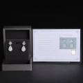 wholesale 925 Sterling Silver New Chinese Style Hetian Jade Earrings for Women, with Certificate, Fashionable Maple Leaf White Jade Teardrop Jade Earrings-0-3