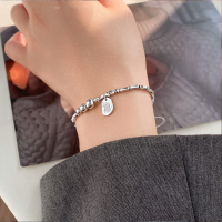 wholesale S925 Silver Exquisite Minimalist Bamboo Knot Dzambhala Pendant Charming Carved Bead Bracelet S7889-S925 silver bracelet silver 925 silver