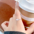 wholesale S925 Sterling Silver Adjustable Swan Freshwater Pearl Ring for Women, Elegant and Lightly Luxurious Pearl Ring to Gift Girlfriend-0-3