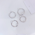 wholesale Silver minimalist wave plain ring for women, versatile small design with a-0-0