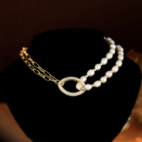 wholesale 925 Silver Double Layer Stackable Freshwater Pearl Necklace for Women, High-End Sense, Luxury Elegance, Autumn and Winter Sweater Chain Accessory Customization-Pearl Tassel Necklace 925 Silver