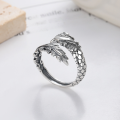 wholesale S925 Sterling Silver Retro Chinese Style Three-Dimensional Phoenix Auspicious Open Adjustable Ring, Creative and Majestic Index Finger Ring-0-0