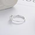 wholesale S925 Silver Fashionable Korean and Japanese Zircon Small Snake Minimalist Ins Style Versatile Trendy Design Open Adjustable Ring-0-3
