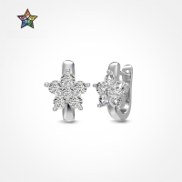 wholesale S925 sterling silver INS-style trendy elegant floral bead design small round stud earrings for women, minimalist luxury and niche accessory-Platinum DY110288-SW-WH>925 Silver