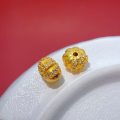 wholesale Gold-plated 925 ancient silver fittings with white rhinestone bow, clover, pumpkin spacer, and meteorite barrel beads for DIY accessories-0-10