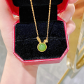 wholesale S925 Silver Maker Natural Hetian Jade Drop Ear Rabbit Silver Necklace for Women, Cute and Versatile New Winter Collection Collarbone Chain-0-0