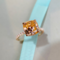 wholesale S925 Sterling Silver Rose Gold Zircon Gemstone High Carbon Diamond Ring for Women, TikTok Live Streaming Hit-0-3