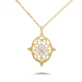 wholesale 18K Gold Yili Jewelry Manufacturer Wholesale Fashion Trendy Niche Versatile Luxury Style Hollow Full-Cut Diamond Necklace-0-0