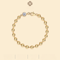 wholesale 925 Sterling Silver Moissanite Lady Style Non-Tarnish Gold Plated Chain Bracelet for Women, Cross-Border Luxury High-End Feeling-Moissanite 1 carat