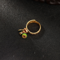 wholesale Metal: S925 ancient method silver gold-plated Adjustable open ring for Gold, Wood, Water, Fire, Earth Handmade DIY silver jewelry accessory-0-5