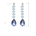wholesale S925 silver luxurious high-end natural amethyst earrings for banquets, set with natural gemstone earrings-0-6
