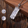 wholesale S925 Sterling Silver Guochao Bamboo Joint Necklace with Water Foam Jade Pendant, Design-Enhanced Collarbone Chain, New Chinese-Style Fashion Accessory-0-1