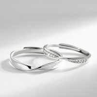 wholesale S925 metal Mobius ring couple rings for men and women, adjustable, daily wear, Korean style, Qixi Festival, Valentine's Day, birthday gift-Uss Ring Couple Ring (Women's Price)  Adjustable Opening
