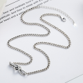 wholesale S925 Sterling Silver Knotted Heart Pendant Necklace, Trendy Women's Collarbone Chain, Dongdaemun Retro Thai Silver Necklace Chain, Drop Shipping-0-1