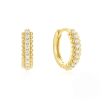 wholesale 925 Sterling Silver Twisted Figure-8 Zircon Stud Earrings,-Gold #2