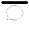 wholesale S925 Sterling Silver & White Gold Heart Bracelet, Korean Stylish and Versatile, Factory Direct-0-3