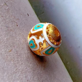 wholesale Sterling Silver Gold Plated Enamel Spacer Beads for DIY Bracelet Necklace Ornament Pure Silver Gemstone Barrel Beads-0-11