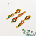 wholesale S925 gold-plated enamel chain semi-chain accessory bracelet necklace bead DIY handmade spacer bead semi-finished product-0-1