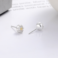 wholesale S925 Sterling Silver Daisy Flower Ear Studs for Pierced Ears, Korean-style Fresh Earrings, Ear Accessories, Xiaohongshu Viral Hit-0-1