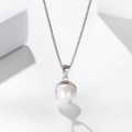 wholesale S925 Sterling Silver Fresh and Sweet Pearl Pendant, Niche Design Fashion Necklace Collarbone Chain with Pendant for Wholesale-0-5
