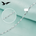 wholesale S925 silver jewelry source factory new accessories popular OL women's necklace sterling silver collarbone chain XX melon seed chain wholesale-0-1