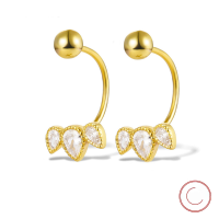 wholesale S925 Sterling Silver minimalist luxury high-end earrings, versatile andwholesale ear accessories for cross-border hot sales in Europe and America-silver