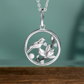 wholesale 925 Silver Bfirst Cultural and Creative Birdsong in the Blossoms Necklace, Versatile Pendant for Spring Neo-Chinese Style Women's Jewelry, Dropshipping Available-0-0