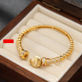 wholesale Gold-Plated 925 Silver Bracelet Bangle for Women, Ins Light Luxury High-End Sense Personality Versatile Hand Jewelry, Gold-Plated Silver Accessories-0-0