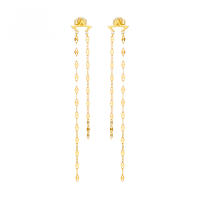 wholesale 10K Gold Japanese Small Fresh Mori-style Dreamy Fringe Star Stud Earrings, Jewelry Manufacturer Wholesale-Gold 10k