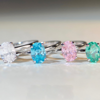 wholesale S925 Sterling Silver New Original Design 1-Carat Ring for Women, Large High Carbon Diamond Ring-White Diamond-CBJZ158 No.5