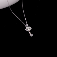 wholesale S925 Sterling Silver Yaxi Retro Ruyi Pendant Necklace for Women, Ethnic Style, Auspicious and Elegant Collarbone Chain with a Premium Feel-Ruyi Auspicious Fortune Necklace/approx. 2.4g&gt;TL014597 Sterling Silver