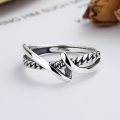 wholesale S925 Sterling Silver Interwoven Chain Ring Minimalist Vintage Niche Design Light Luxury Ins Hand Jewelry-0-1