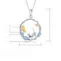 wholesale 925 Silver Designer Natural Gemstone Chinese Style Pendant Nature-Inspired Animal Design Topaz Necklace Pendant-0-0