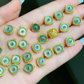 wholesale S925 silver gold-plated fittings, natural A-grade blue jadeite butterfly fairy through-hole spacer beads, handmade DIY semi-finished products-0-13