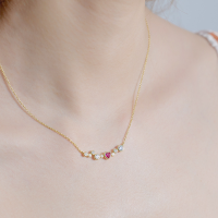 wholesale Metal: 925 Sterling Silver New product lightweight luxury colorful zircon necklace for women, Christmas gift, best-selling accessory, strictly selected for wholesale-Ring American Standard 7#>925 Silver