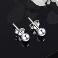 wholesale Metal material: S999 silver Korean Dongdaemun minimalist bean earrings, fresh and versatile popular ear drops cross-border new wholesale-0-0