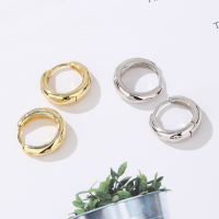 wholesale S925 Sterling Silver Women's All-Purpose Ear Clips with Zirconia, Simple and Versatile Cross-Border New Jewelry Earrings-Gold