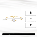 wholesale S925 Sterling Silver & 14K Gold Plated Cultured Freshwater Pearl Bracelet, Minimalist and Versatile Manufacturer Wholesale-0-1