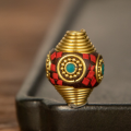 wholesale Metal material Nepalese new Tibetan ethnic style spacer bead lucky bead handicraft DIY beading vintage accessory-0-6