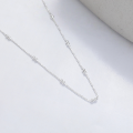 wholesale S925 Sterling Silver Korean-style Round Bead Office Lady Fresh Sweet Minimalist Unique Design Versatile Necklace-0-1