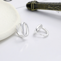 wholesale S925 Sterling Silver European and American Cross-Border Hollow Circle Ear Clasps, Sleep-Friendly Removable Versatile Commuter Earrings-0-1