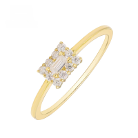 wholesale 10K Gold Japanese Retro Rococo Style Moissanite Ring, Versatile for Everyday Wear, Wholesale Jewelry by Yili Jewelry-Moissanite Ring Size 7