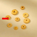 wholesale Gold-plated 925 silver sheet bead spacers for handmade DIY jewelry accessories-0-0