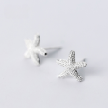 wholesale S925 Sterling Silver Starfish Earrings Women Korean Style Small Fresh Cute Sweet Star Ear Jewelry E6824-0-2