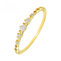 wholesale 10K Gold Japanese Retro Light Luxury Classic Versatile Moissanite Ring by Yili Jewelry Wholesale-Moissanite Ring Size 8