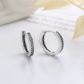 wholesale S925 Sterling Silver Korean-style Simple and Minimalist Row Diamond Elegant and Versatile Fashion Earrings Ear Cuffs-0-1