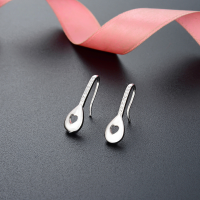 wholesale S925 silver plated women's hollow heart-shaped elegant accessories, Korean version diamond-studded earrings, cross-border creative design ear drops-Earrings 925 Silver