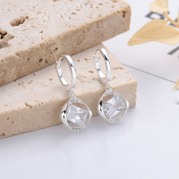 wholesale S925 Sterling Silver Trendy and Versatile INS Korean Style Light Luxury Zircon Inlaid Ear Clips for Women-429HR/approximately 2.9g/pair 925 silver