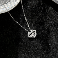 wholesale S925 Sterling Silver Auspicious Ruyi Dynamic Heart Necklace for Women, Peace Lock, Fashionable and Luxurious, Exquisite National Trend Design Pendant Necklace-Ruyi Smart Heart Necklace/approx. 1.82g&gt;TL015057 sterling silver