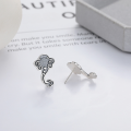 wholesale S925 Sterling Silver Retro Chinese Style Ruyi Fu Character Design Earrings Creative Versatile Stud Earrings for Women-0-2